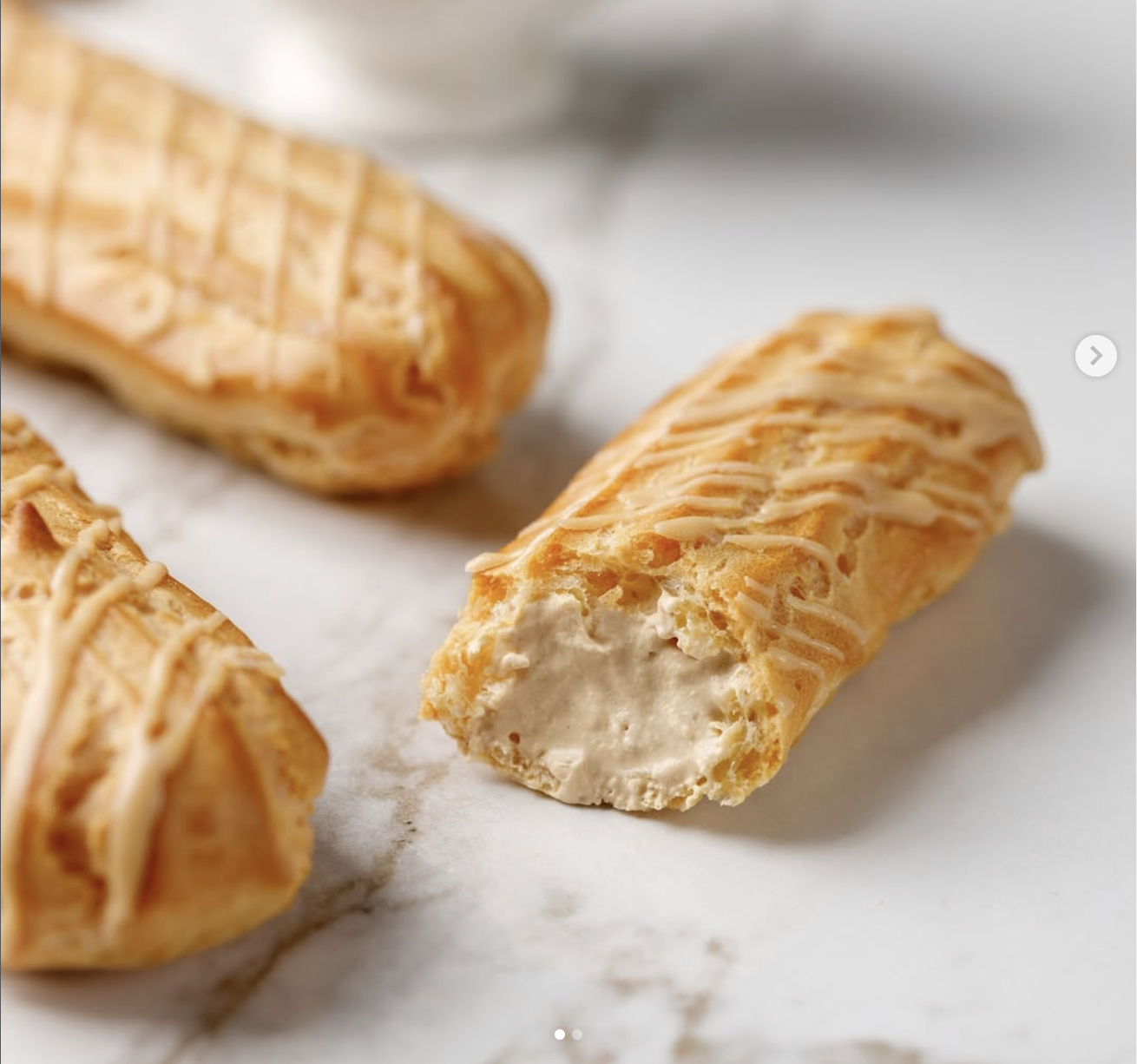 7 Spice 3 éclair con crema al caramello