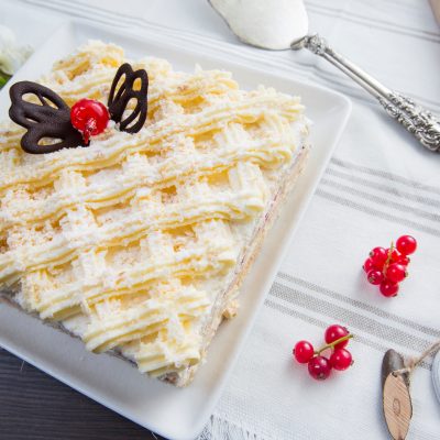 Tort „Bonaparte” cu vișine, de post 1kg