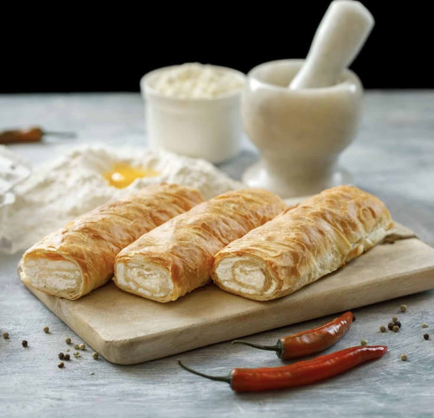 3 focaccine con ricotta