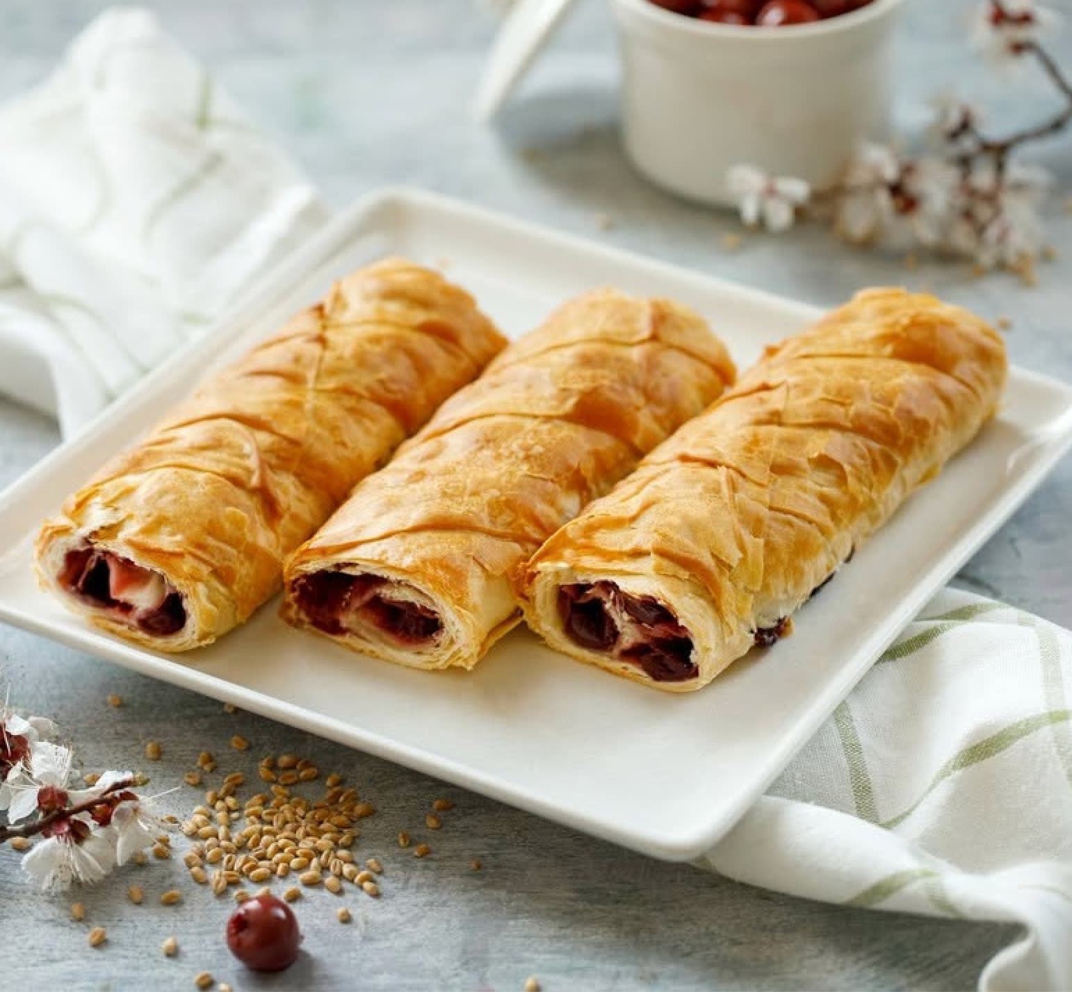 3 focaccine con amarena