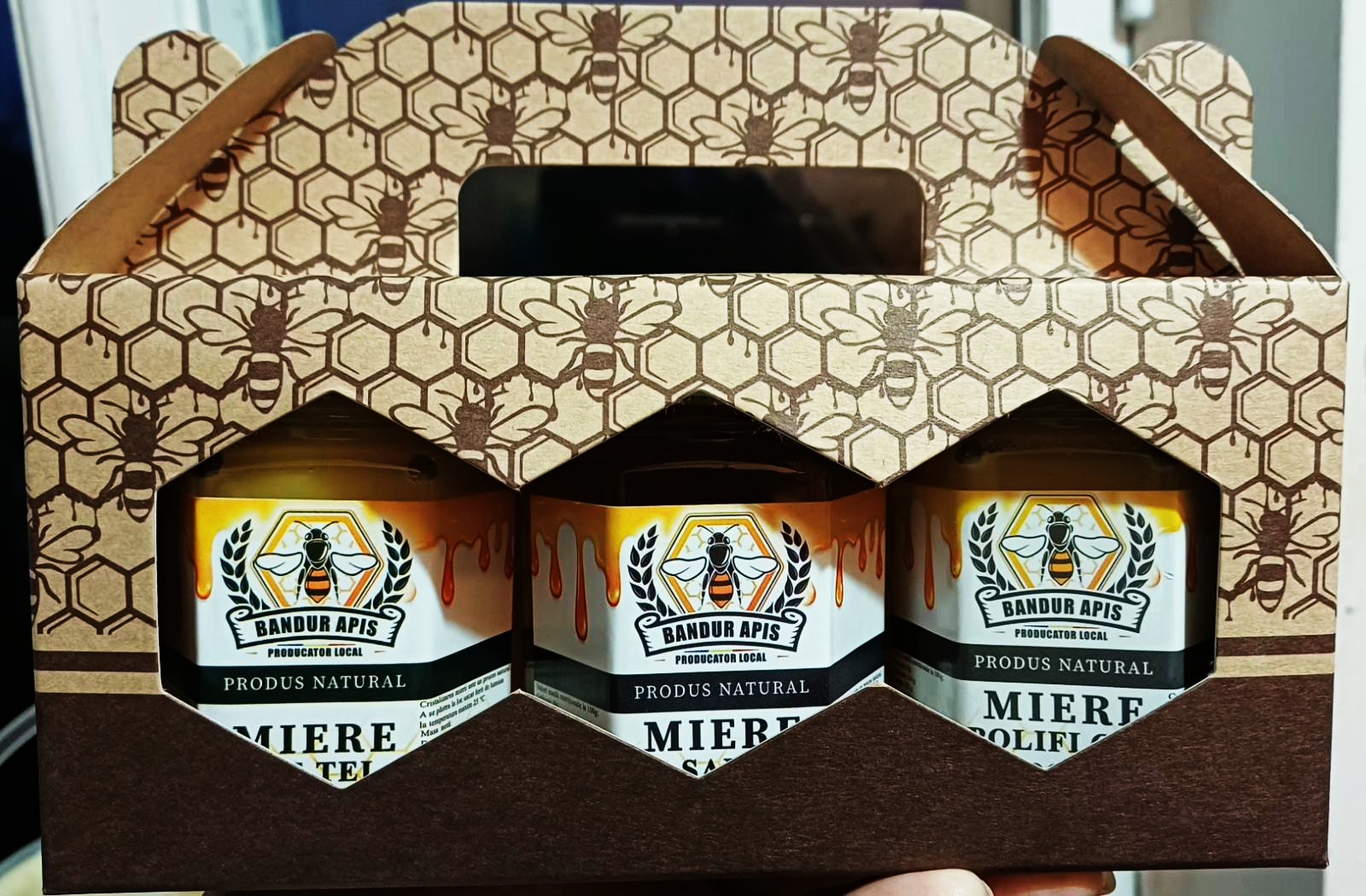 Miere - Polifloră, Tei și Salcâm , 3 borcane 250 g