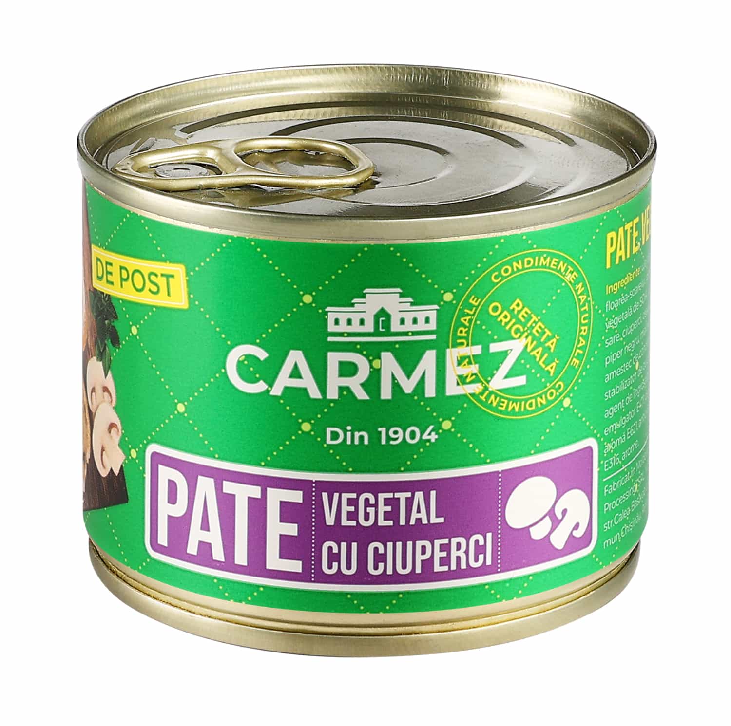 Pasta vegetale Carmez con funghi per il digiuno