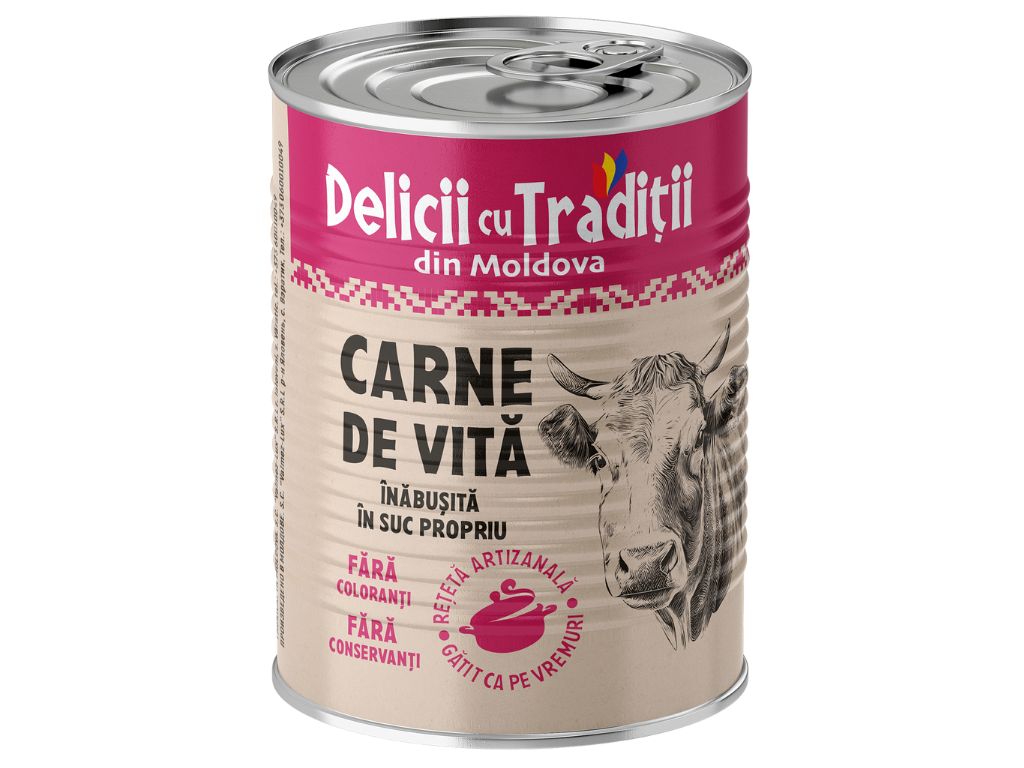 Carne de vită în suc propriu 330g