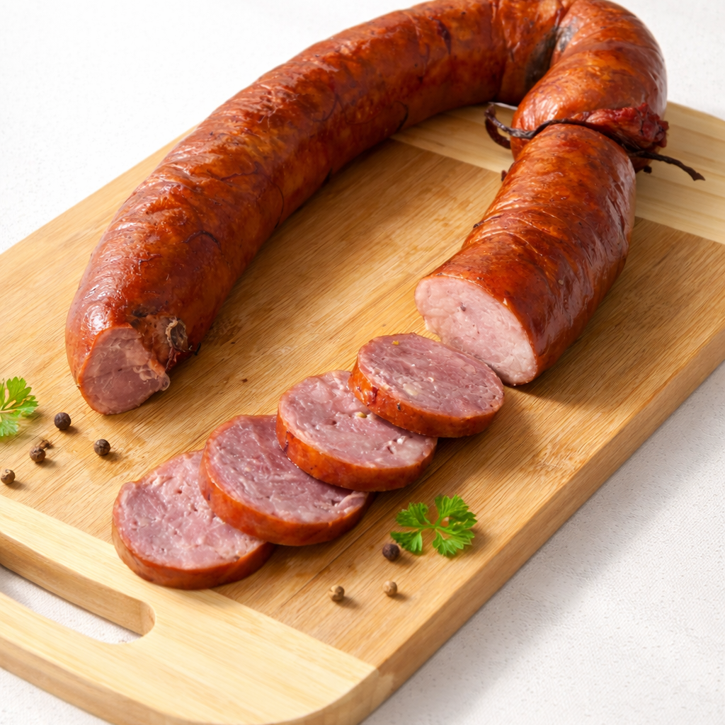 Cârnaț fiert afumat de casă 700g