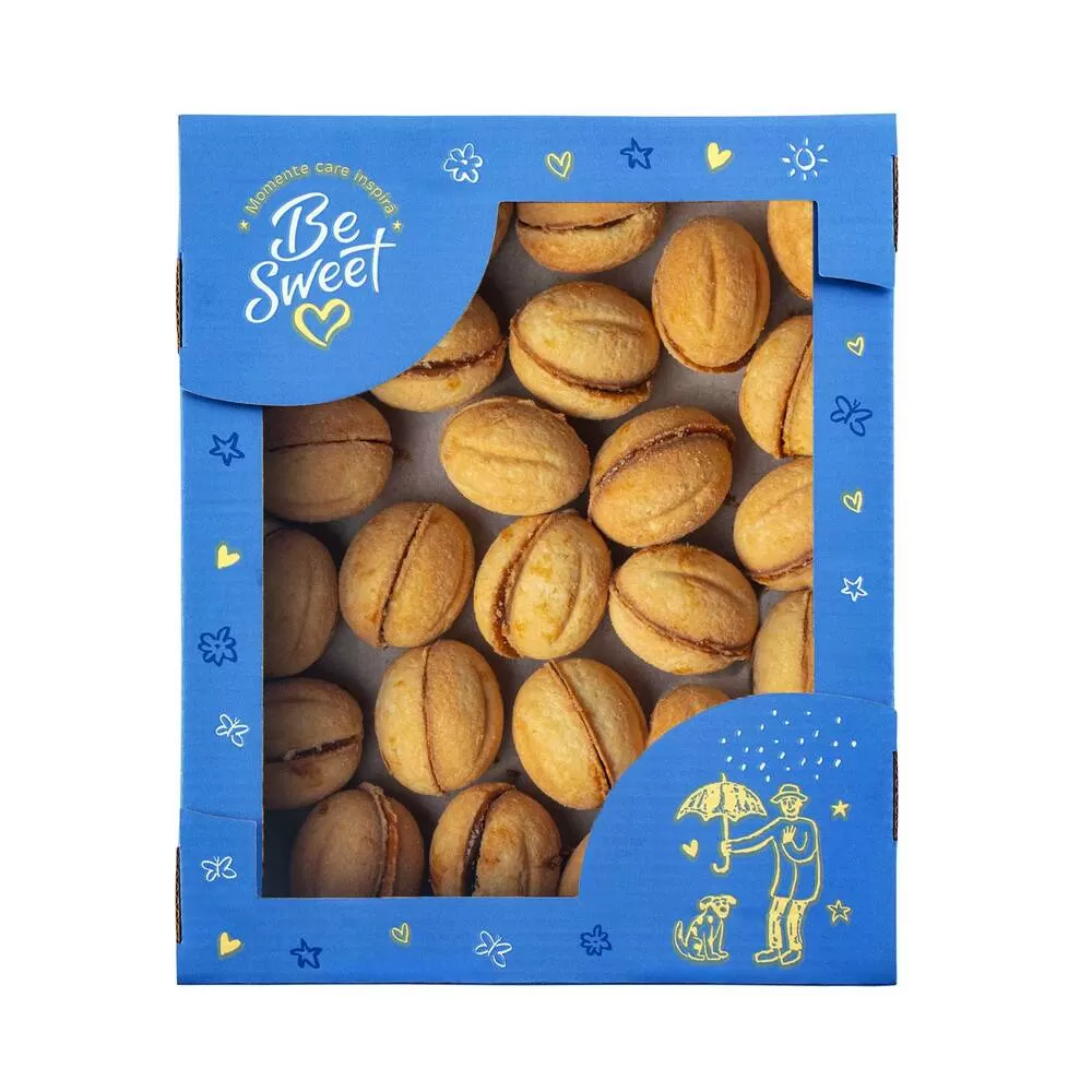 BESWEET Biscuiți Nucușoare cu lapte condensat 600g