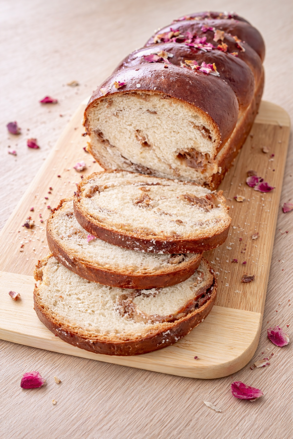 Torta di casa con marmellata di rosa